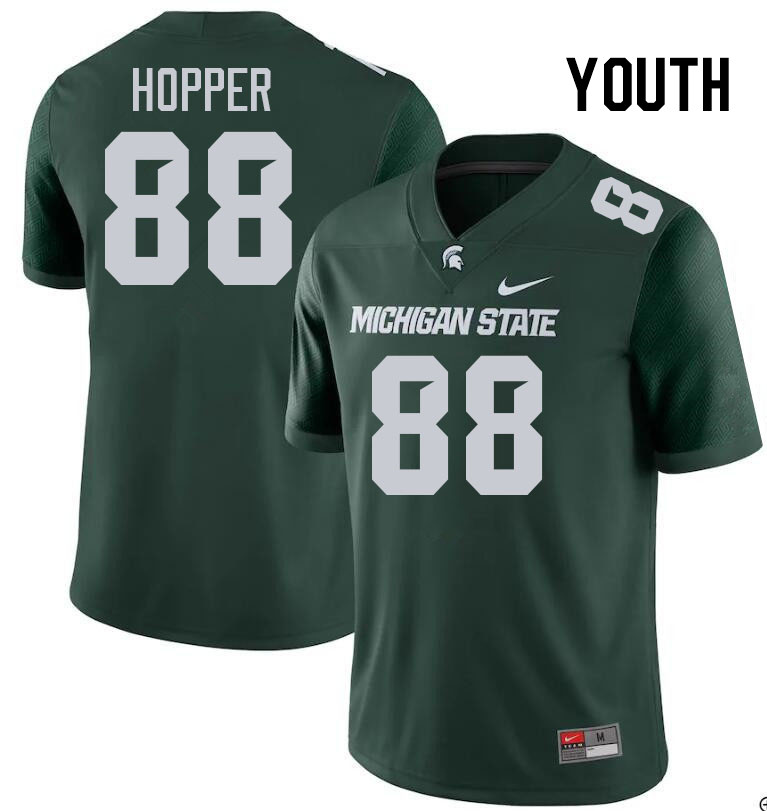 Youth #88 Tyneil Hopper Michigan State Spartans College Football Jersesys Stitched-Green